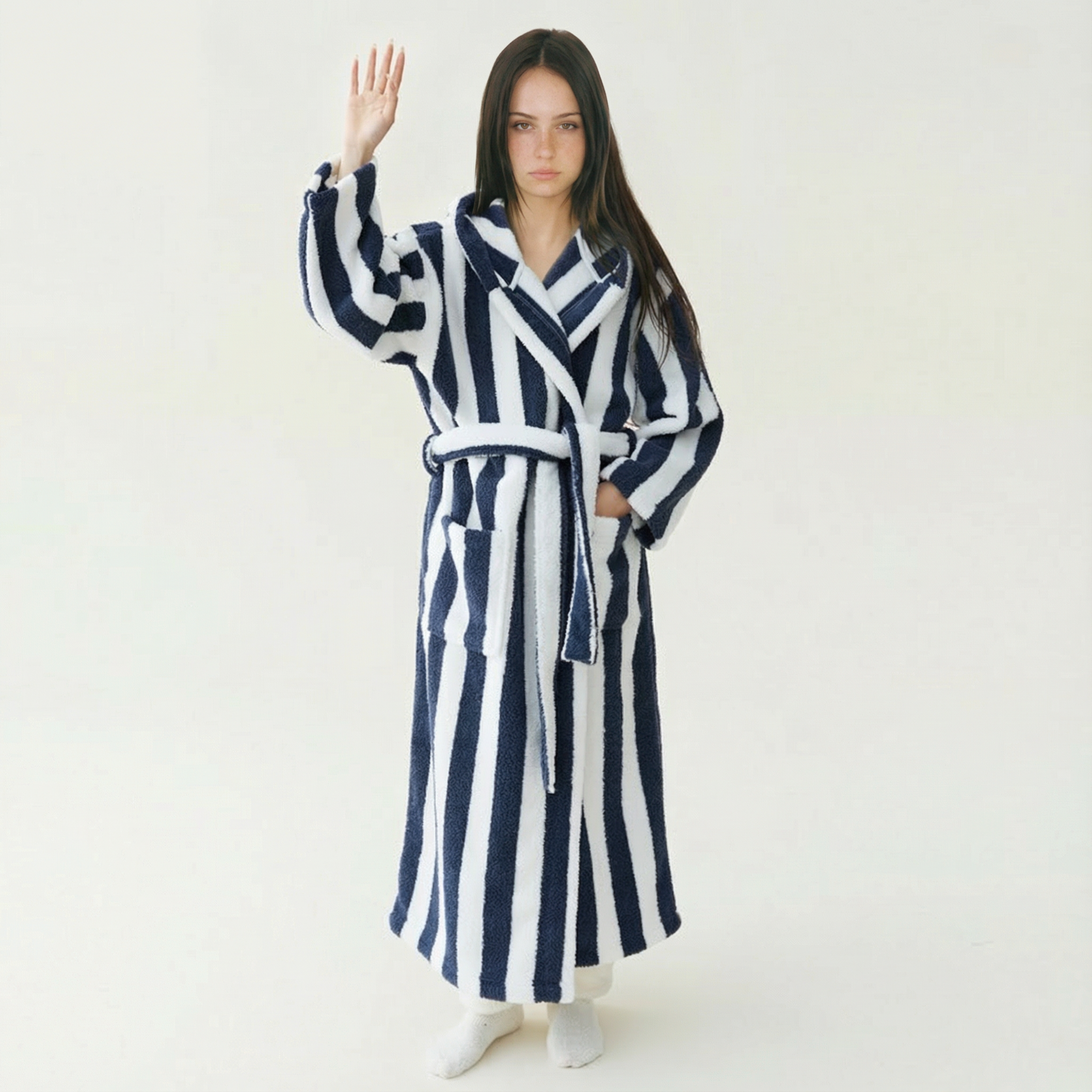 The Cloud Cocoon: Hooded bathrobe