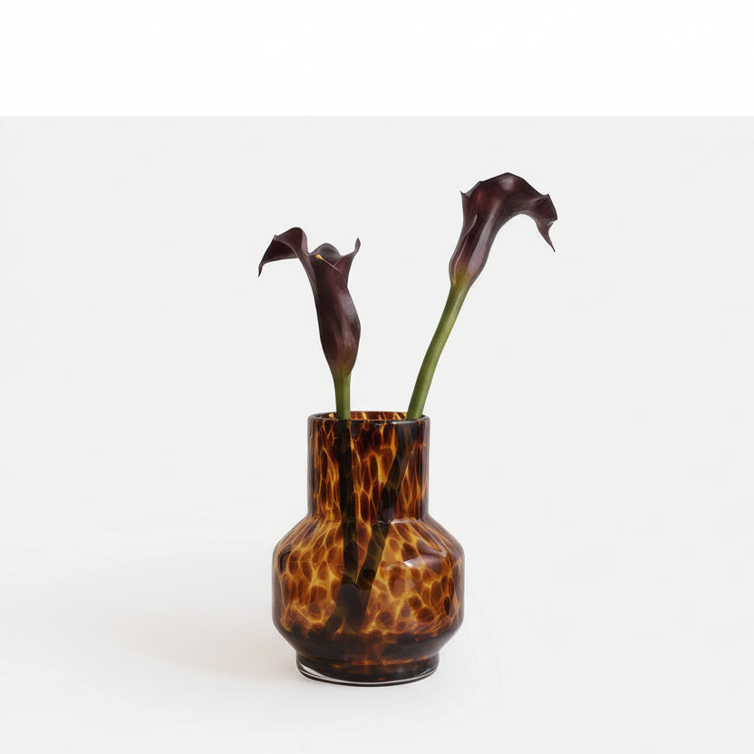 Glass vase - Tortoiseshell