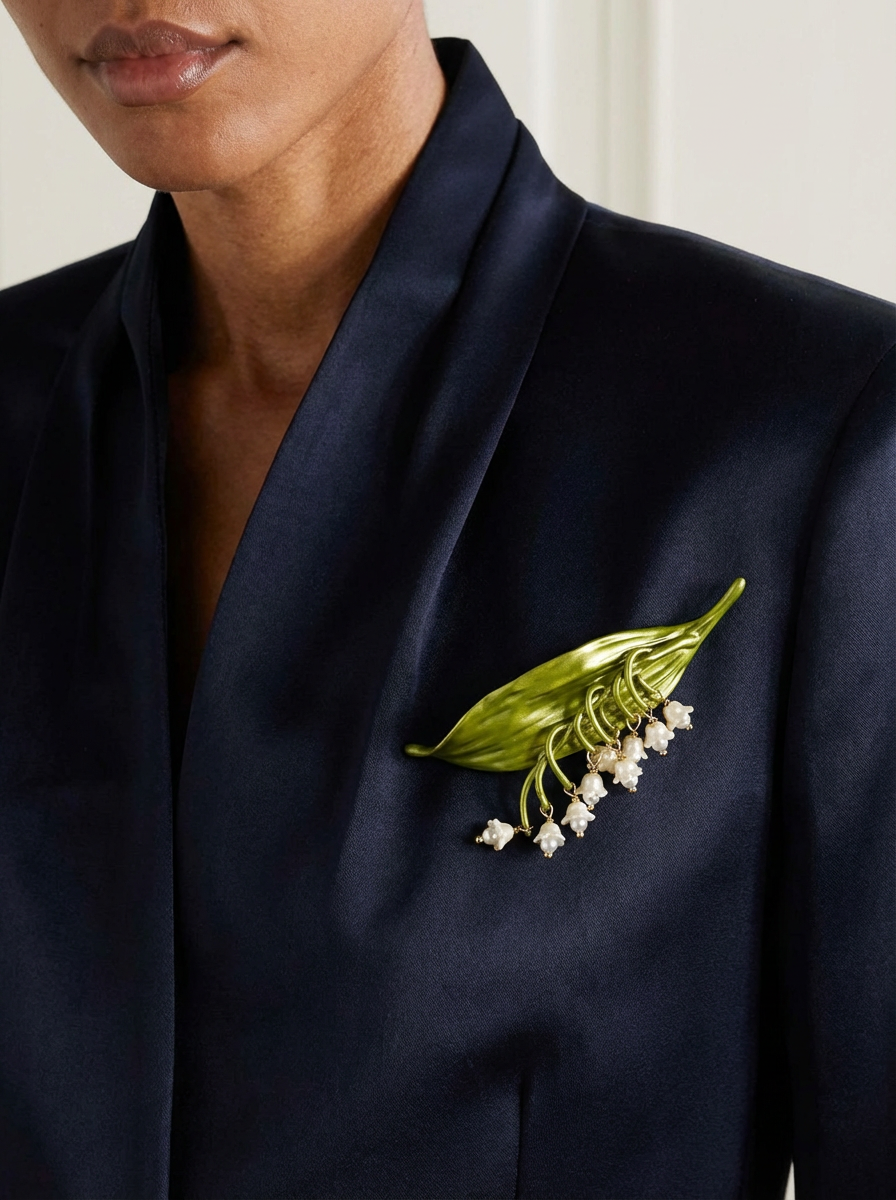 Lily of the Valley Brooch - Vintage