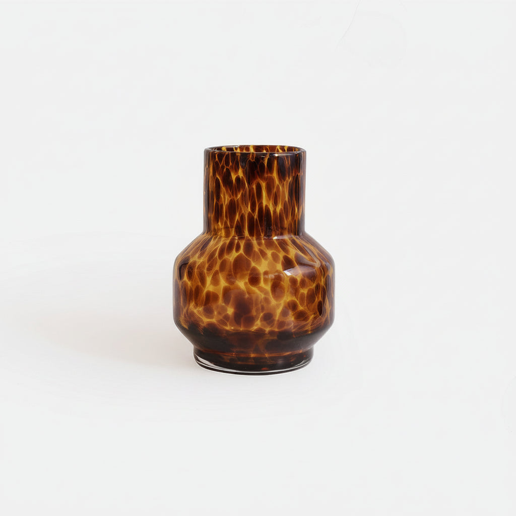 Glass vase - Tortoiseshell
