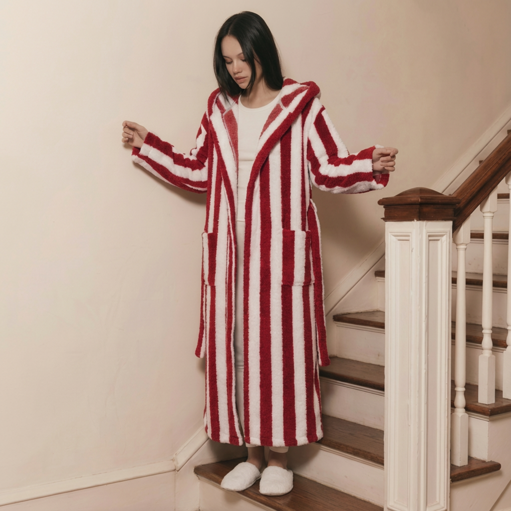 The Cloud Cocoon: Hooded bathrobe