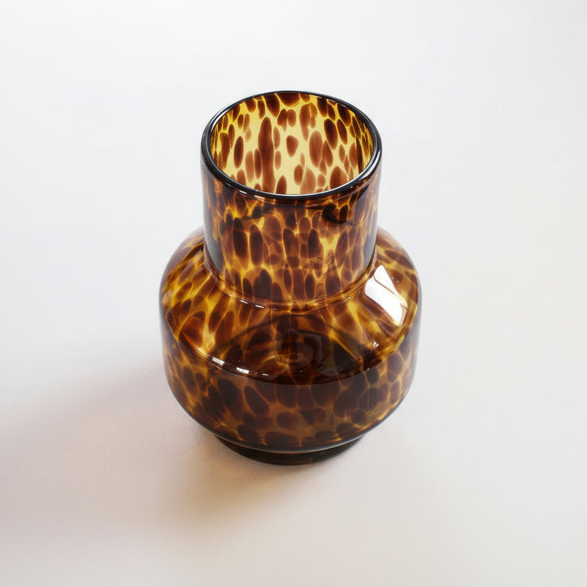Glass vase - Tortoiseshell