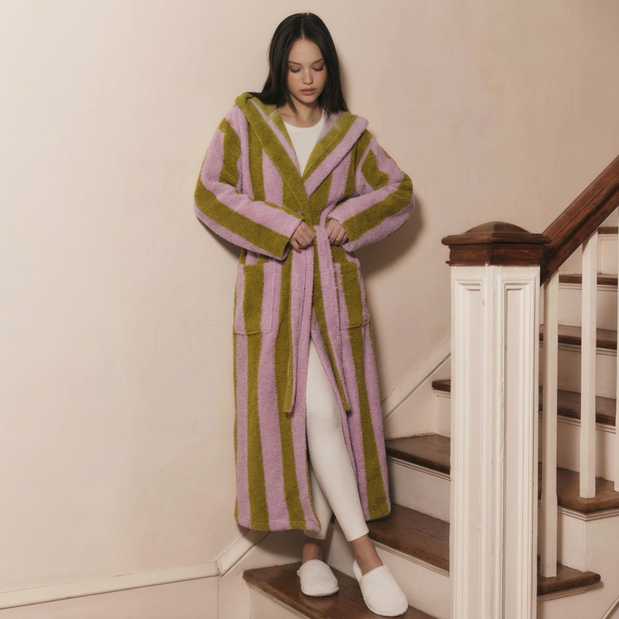The Cloud Cocoon: Hooded bathrobe