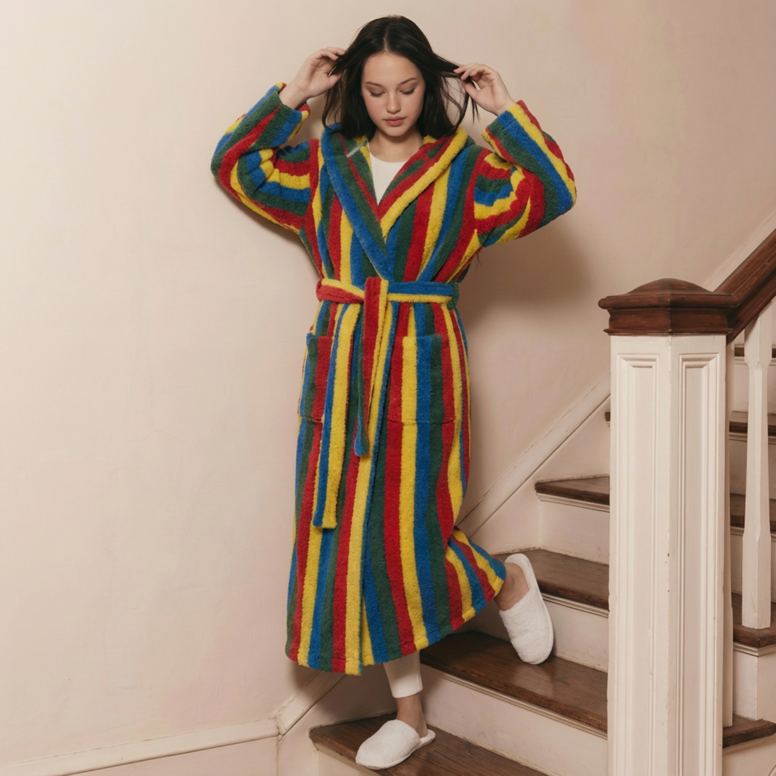 The Cloud Cocoon: Hooded bathrobe