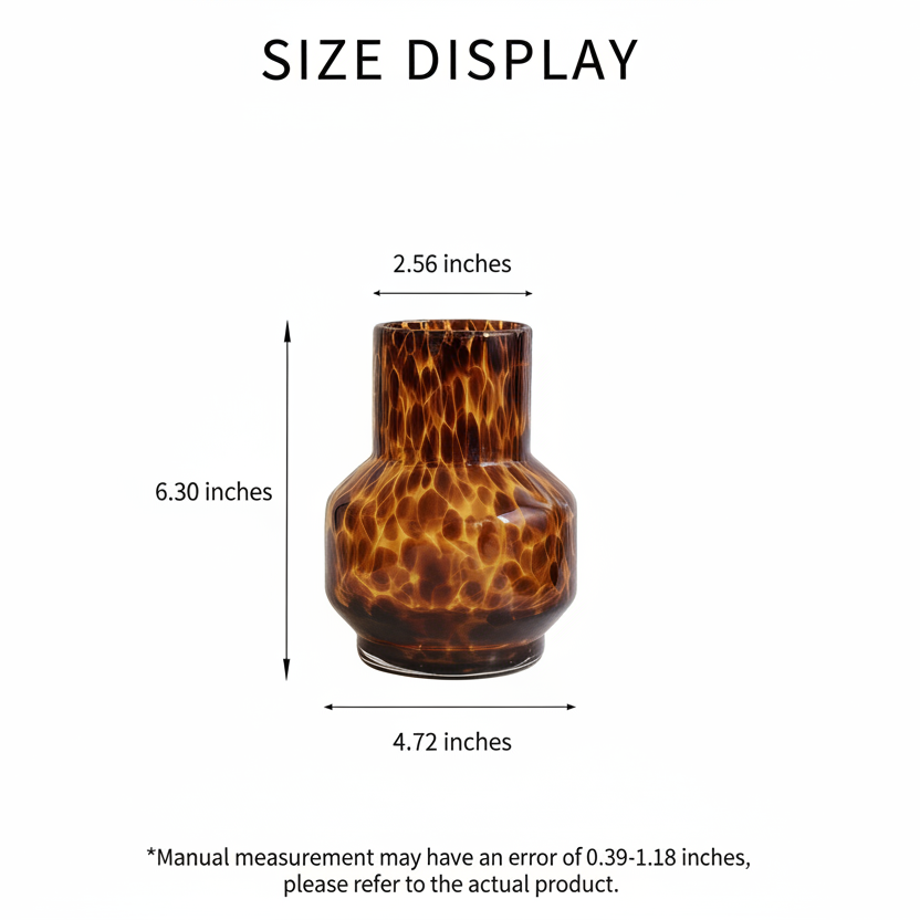 Glass vase - Tortoiseshell