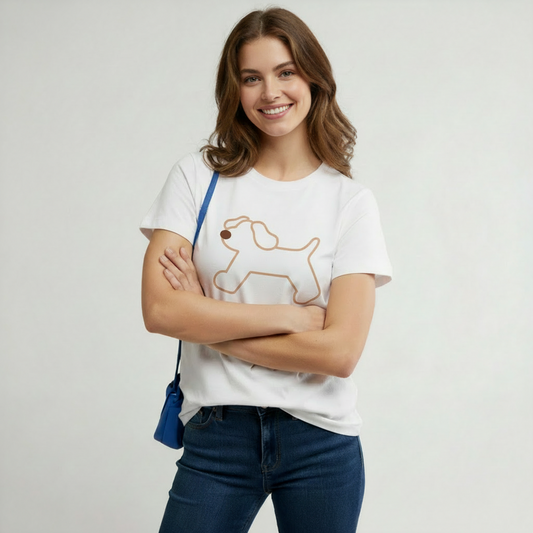 Striped puppy T-shirt