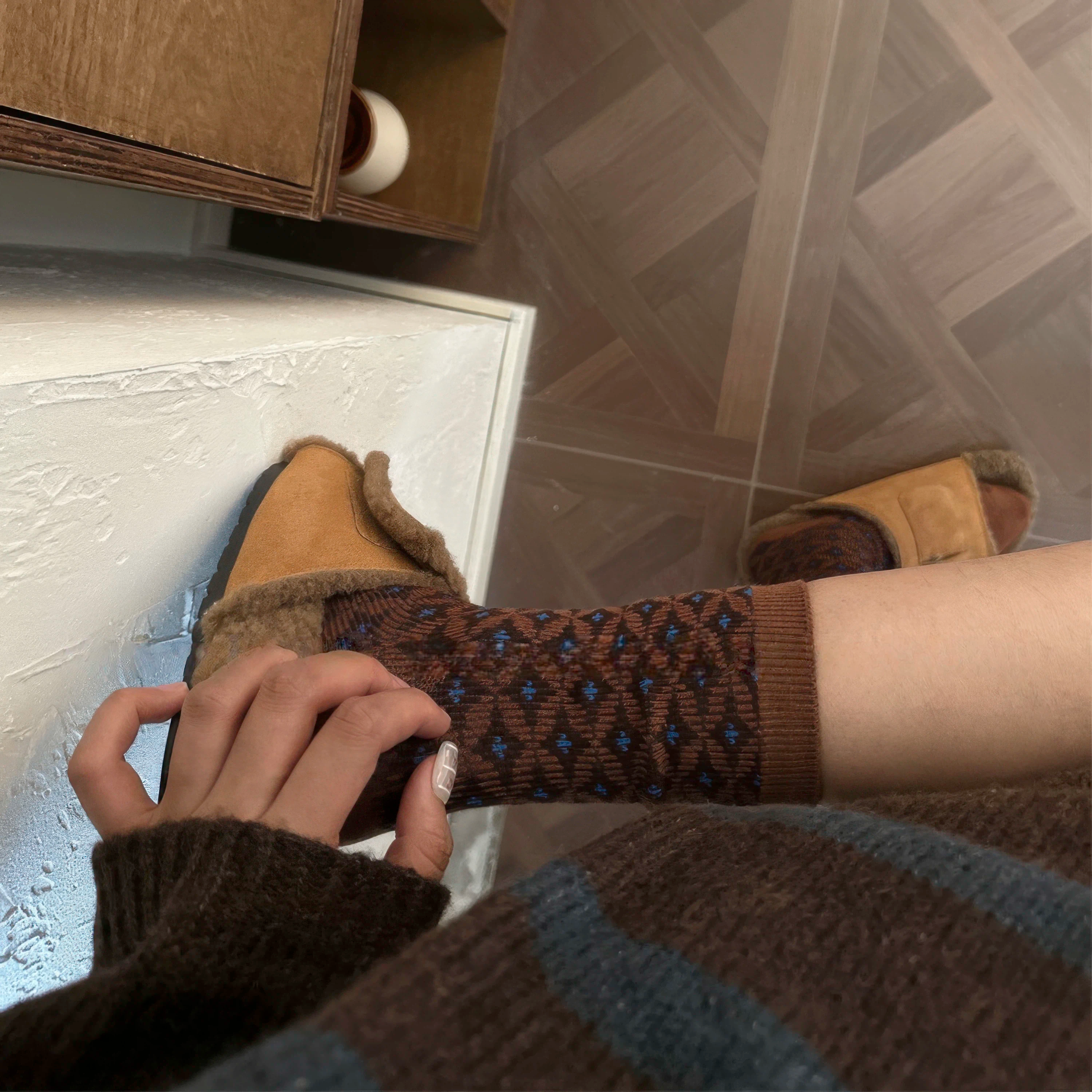 Houndstooth socks - Retro