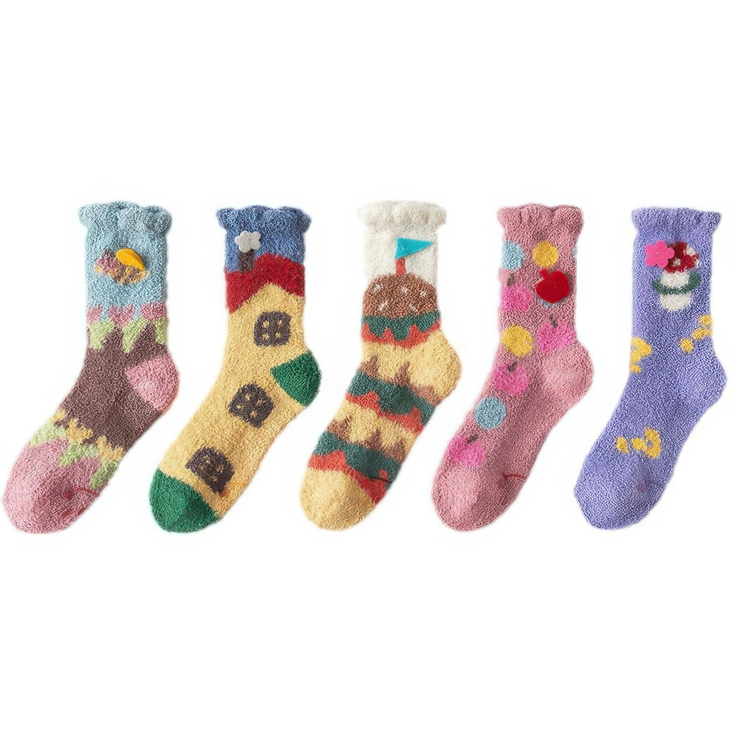 Jacquard thermal socks - Cartoon