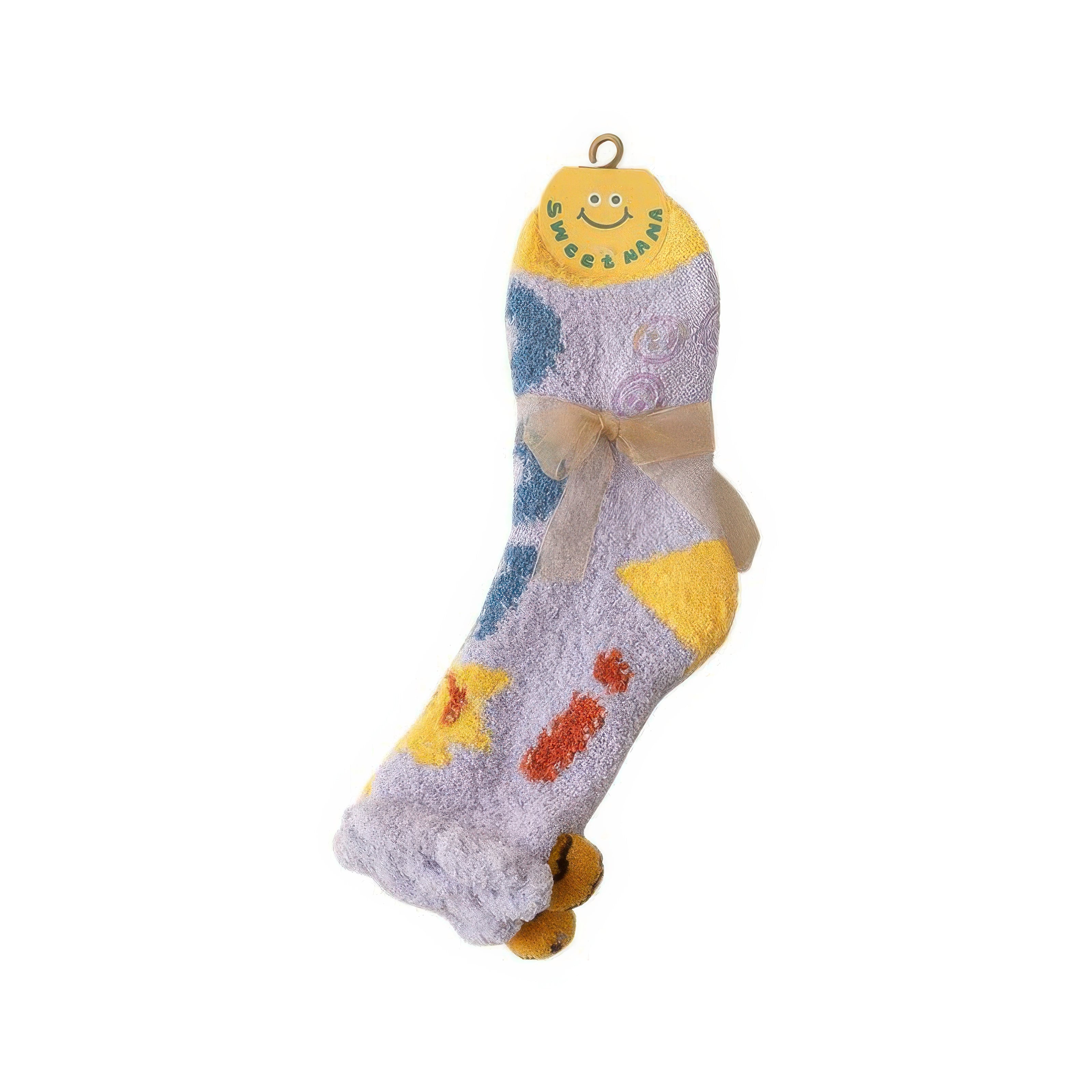 Coral fleece socks - Smiley face
