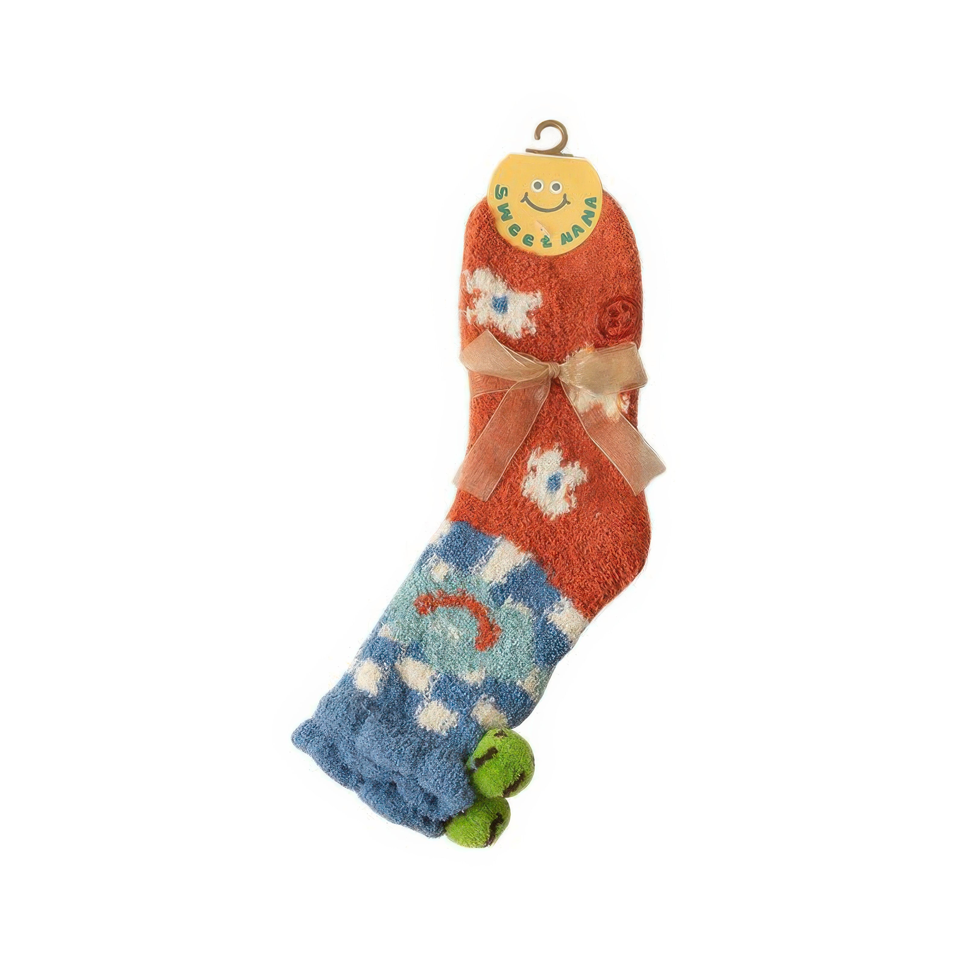 Coral fleece socks - Smiley face