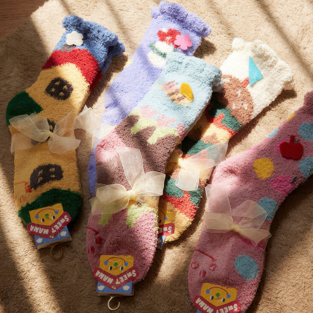 Jacquard thermal socks - Cartoon