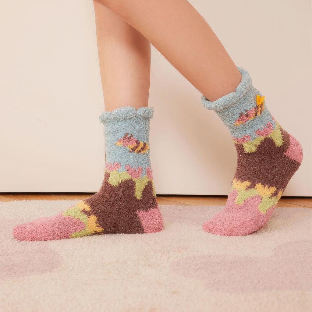 Jacquard thermal socks - Cartoon